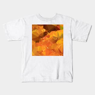 Harvest Gold Abstract Low Polygon Background Kids T-Shirt